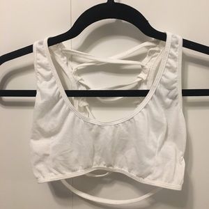 White sports bra